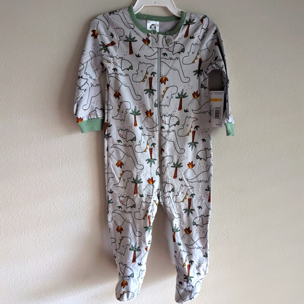 Gerber dinosaur footy onesie double zipper BOGO baby clothes